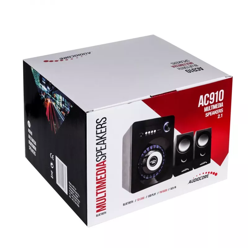 Audiocore AC910 σετ ηχείων 10 W PC / Laptop μαύρο Bluetooth