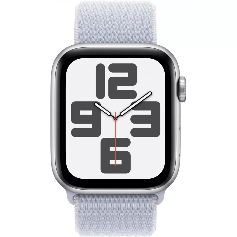 Apple Watch SE GPS 44 mm Θήκη αλουμινίου Ασημί, Sport Loop Armband Blue Cloud