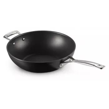 Le Creuset Toughened Non-Stick Wok 30 cm μαύρο/ασημί