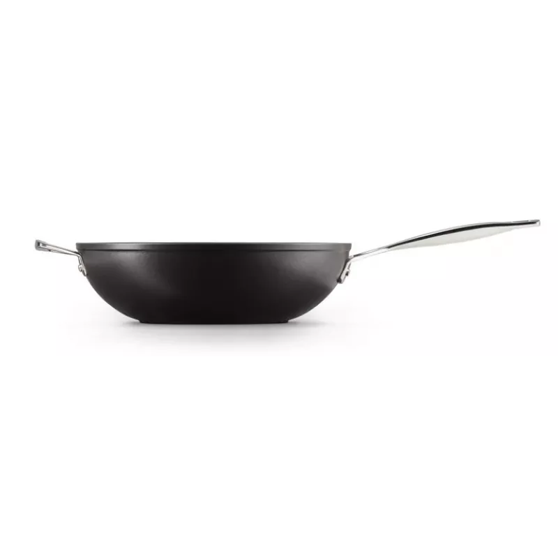 Le Creuset Toughened Non-Stick Wok 30 cm μαύρο/ασημί
