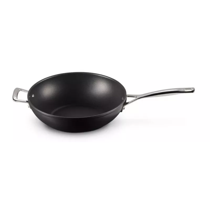 Le Creuset Toughened Non-Stick Wok 30 cm μαύρο/ασημί
