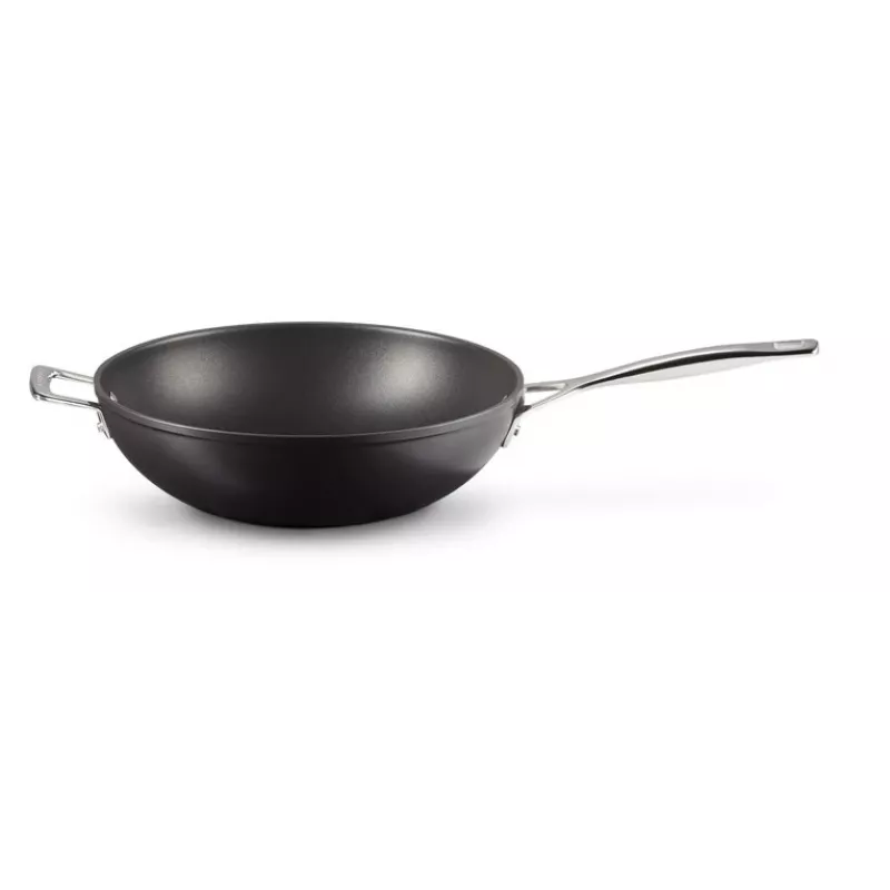 Le Creuset Toughened Non-Stick Wok 30 cm μαύρο/ασημί