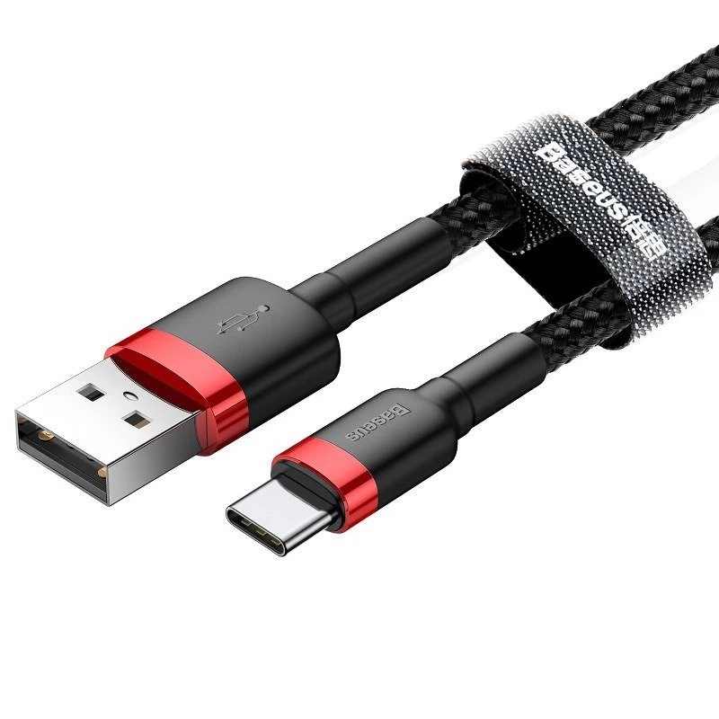 Baseus Cafule USB-C-Καλώδιο 2 A 3 m (Μαύρο+Κόκκινο)