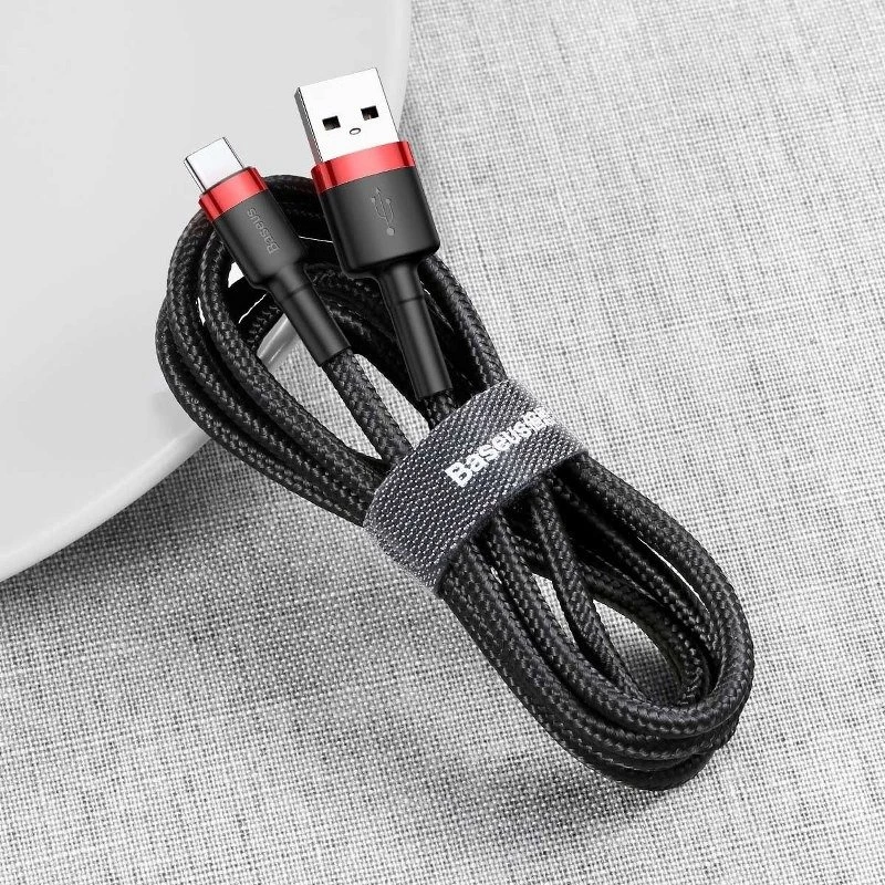 Baseus Cafule USB-C-Καλώδιο 2 A 3 m (Μαύρο+Κόκκινο)