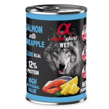 ALPHA SPIRIT WET Σολομός με ανανά - Υγρή τροφή για σκύλους - 400 g