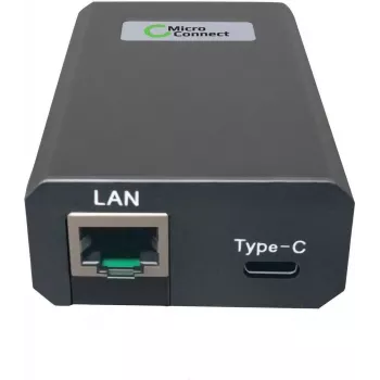 Microconnect POEINJ-25W-USBC - Gigabit Ethernet - 1000 Mbit/s - IEEE 802.3,IEEE 802.3ab,IEEE 802.3u - Cat5,Cat5e,Cat6,Cat6a - 100 m - μαύρο (POEINJ-25W-USBC)