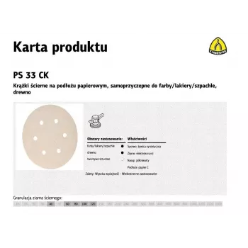 KLINGSPOR Δίσκος λείανσης 150mm PS33CK κόκκος 40 GLS3 /100 τεμ.