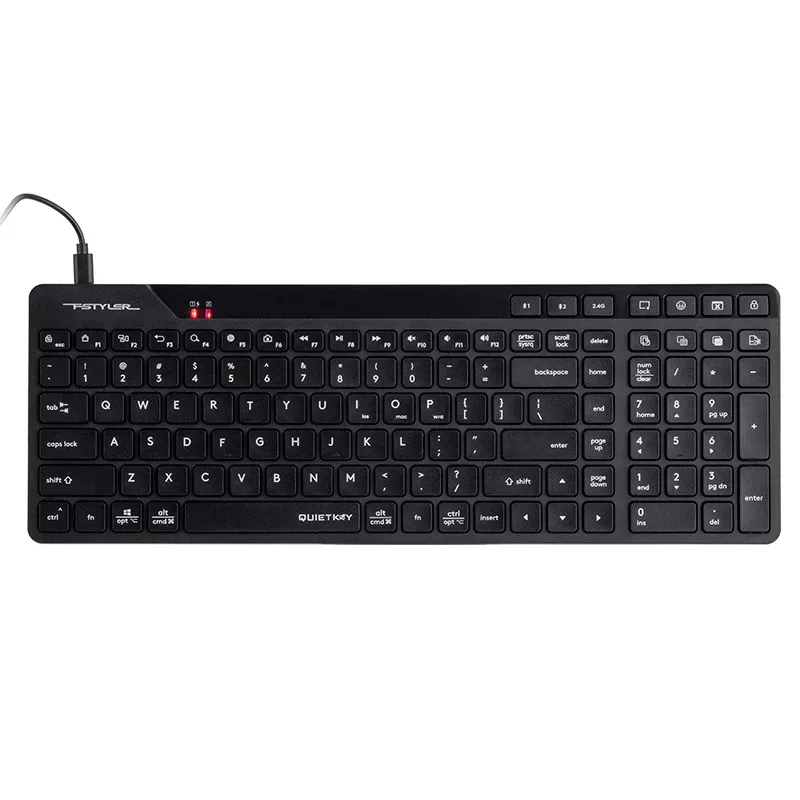 A4Tech Fstyler FBK27C AS 2,4GHz+BT Αθόρυβο πληκτρολόγιο, μαύρο