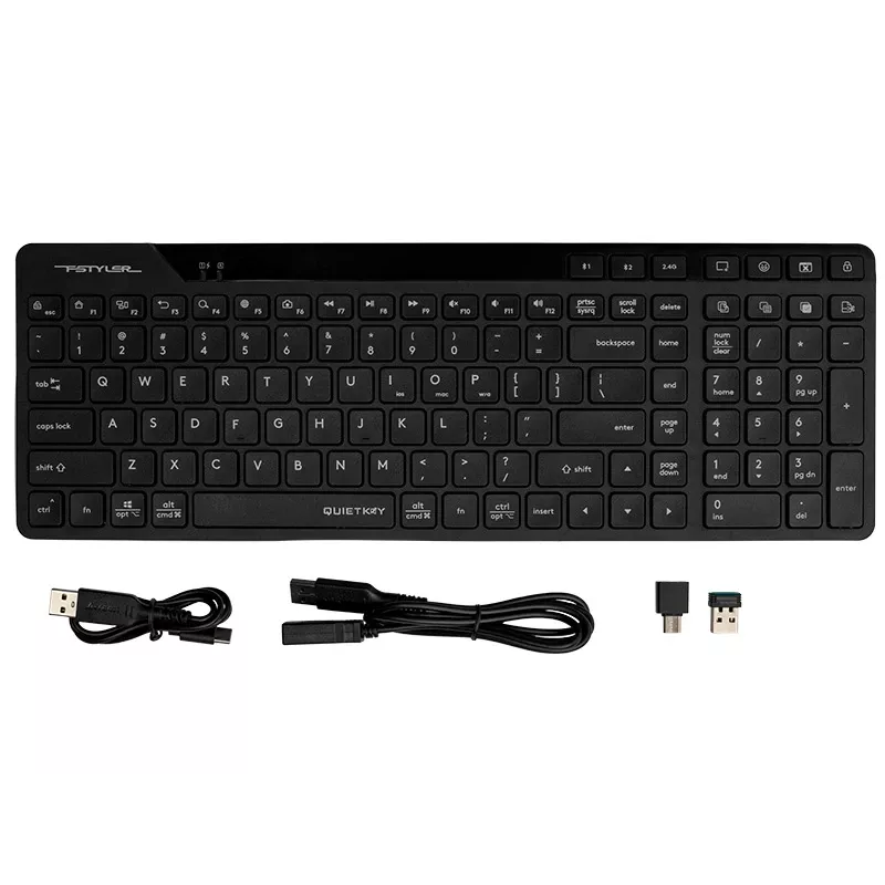 A4Tech Fstyler FBK27C AS 2,4GHz+BT Αθόρυβο πληκτρολόγιο, μαύρο