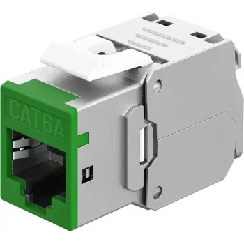 Goobay Keystone Module RJ45 CAT 6A, STP, λεπτό, πράσινο (77945)