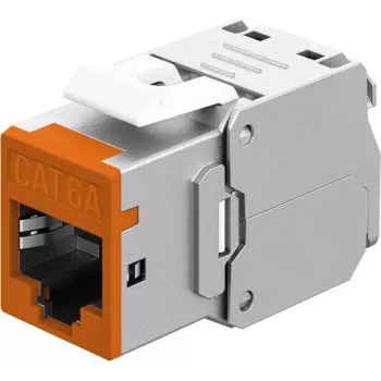 Goobay Keystone Module RJ45 CAT 6A, STP, λεπτό, πορτοκαλί (77947)