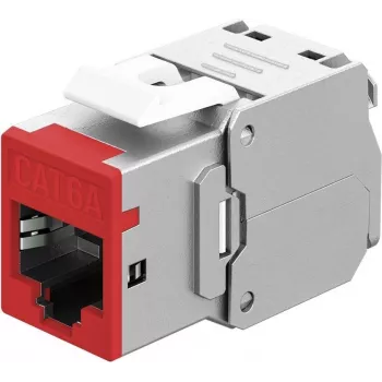 Goobay Keystone Module RJ45 CAT 6A, STP, λεπτό, κόκκινο (77948)