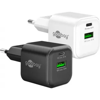 Goobay 20 W USB-C PD GaN Dual-Fast Charger Nano μαύρο (79620)