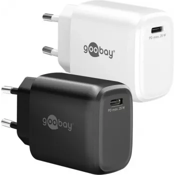 Goobay 25 W USB-C PD GaN γρήγορος φορτιστής λευκό (79623)