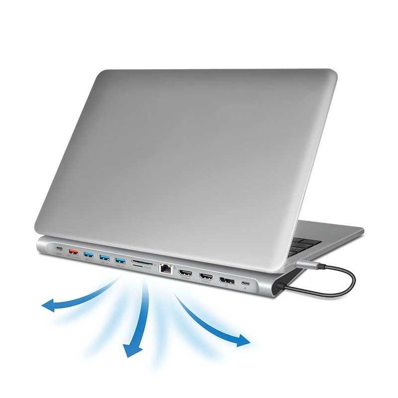 USB3.2 Dockingstation USB-C, 12 θύρες, PD