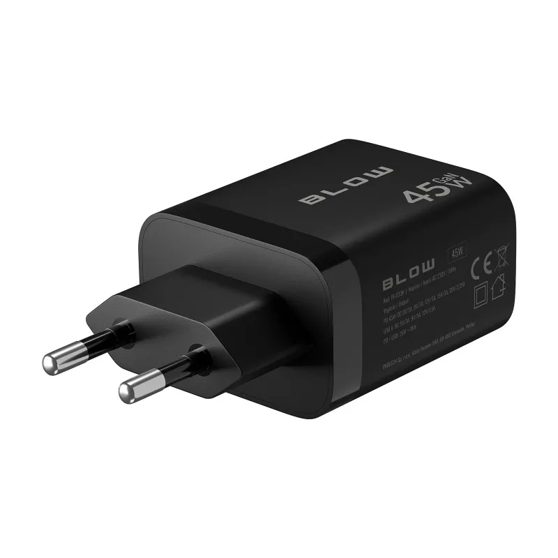 Φορτιστής τοίχου USB-A USB-C PD 45W + καλώδιο