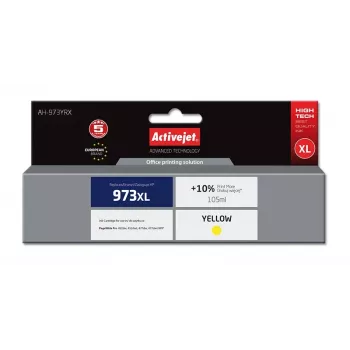Activejet AH-973YRX μελάνι (αντικατάσταση για HP 973XL F6T83AE; Premium; 105 ml; κίτρινο)