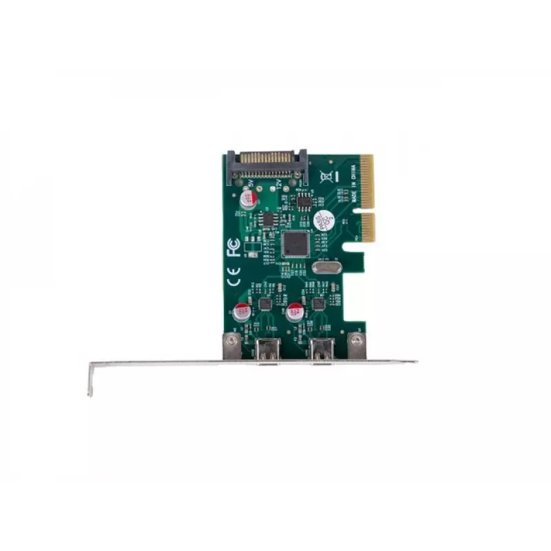 Κάρτα δικτύου PCI Express x1 -> 2x USB-C 3.2 Gen 2x1 LED Low Profile