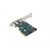 Κάρτα δικτύου PCI Express x1 -> 2x USB-C 3.2 Gen 2x1 LED Low Profile