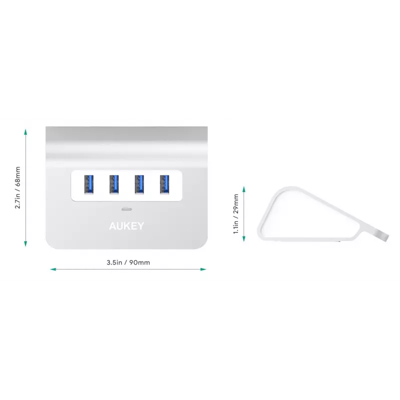 Hub CB-H5 USB αλουμινίου | 4xUSB 3.0 | 5 Gbit/s