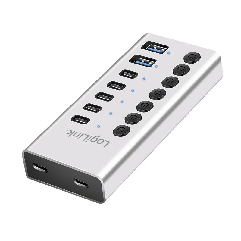 Hub USB 3.2 Gen1 7 Θύρες USB-A/C, Διακόπτης On/Off