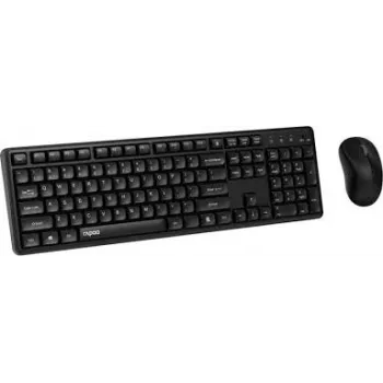 Rapoo 8150M Silent Multi-Mode σετ πληκτρολογίου-ποντικιού QWERTZ DE ασύρματο μαύρο