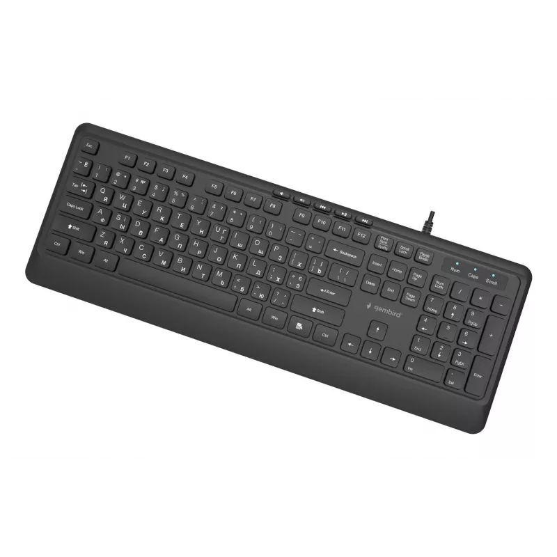 Πληκτρολόγιο Multimedia USB CYRILL/ΜΑΥΡΟ KB-MCH-05-CYRL Gembird