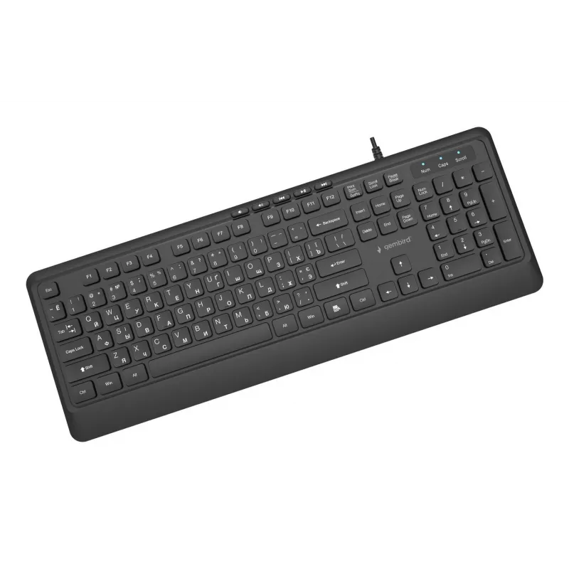 Πληκτρολόγιο Multimedia USB CYRILL/ΜΑΥΡΟ KB-MCH-05-CYRL Gembird