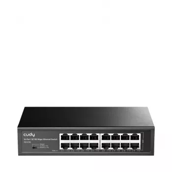 Cudy FS1016 Διακόπτης δικτύου Fast Ethernet (10/100) Μαύρο