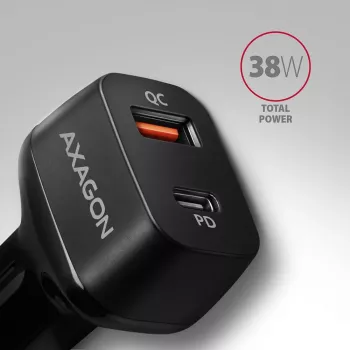 AXAGON PWC-PQ38 38W Φορτιστής αυτοκινήτου 2x Θύρα USB-A+C