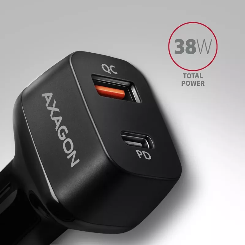 AXAGON PWC-PQ38 38W Φορτιστής αυτοκινήτου 2x Θύρα USB-A+C