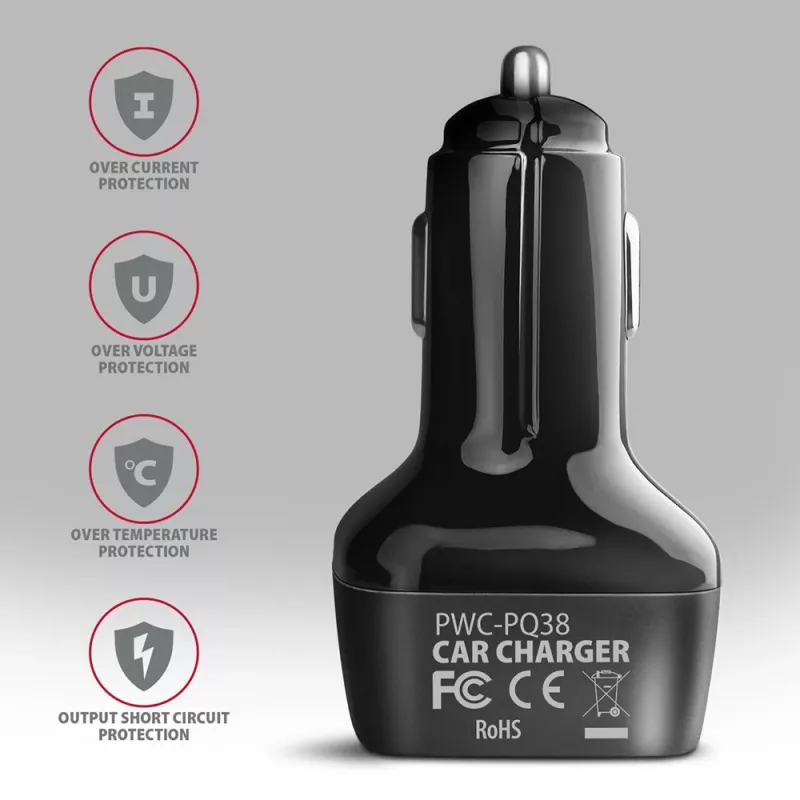 AXAGON PWC-PQ38 38W Φορτιστής αυτοκινήτου 2x Θύρα USB-A+C