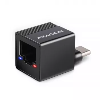 AXAGON ADE-MINIC USB-C 3.2 Gen 1 Gigabit Ethernet Μίνι προσαρμογέας, Μαύρο