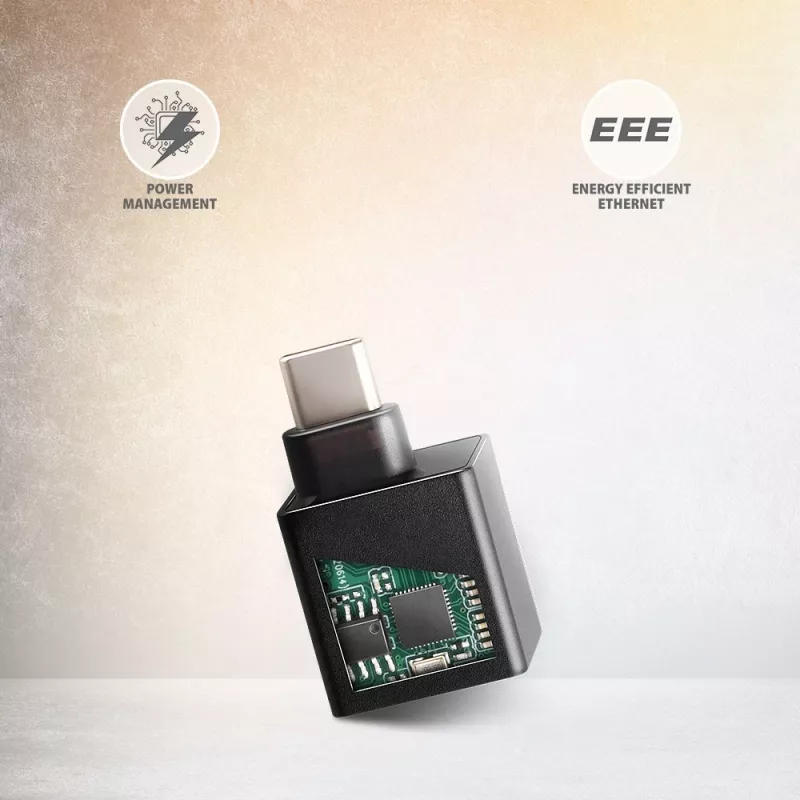 AXAGON ADE-MINIC USB-C 3.2 Gen 1 Gigabit Ethernet Μίνι προσαρμογέας, Μαύρο