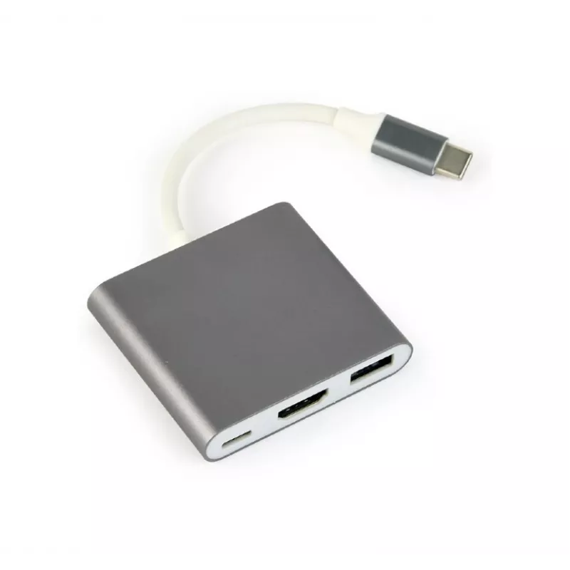 Gembird A-CM-HDMIF-02-SG Προσαρμογέας γραφικών USB 3840 x 2160 Pixel Γκρι