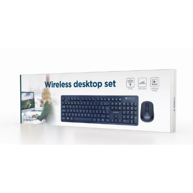 Gembird KBS-WCH-03 Ασύρματο σετ πληκτρολογίου-ποντικιού, μαύρο