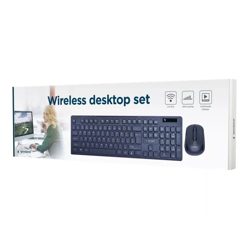 Gembird KBS-WCH-03 Ασύρματο σετ πληκτρολογίου-ποντικιού, μαύρο