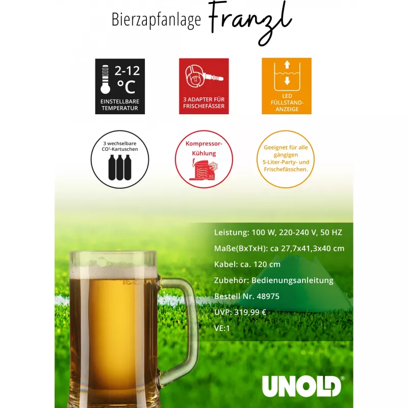 Unold Franzl 5 L Συσκευή βαρελιού μπύρας