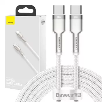Καλώδιο USB-C σε USB-C Baseus Cafule, 100W, 2m (λευκό)