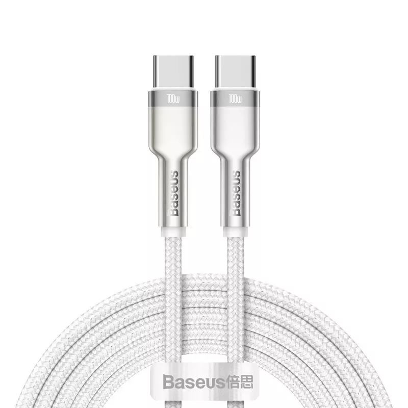 Καλώδιο USB-C σε USB-C Baseus Cafule, 100W, 2m (λευκό)