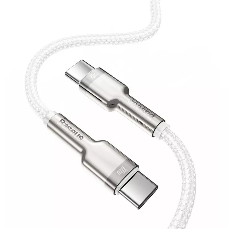 Καλώδιο USB-C σε USB-C Baseus Cafule, 100W, 2m (λευκό)