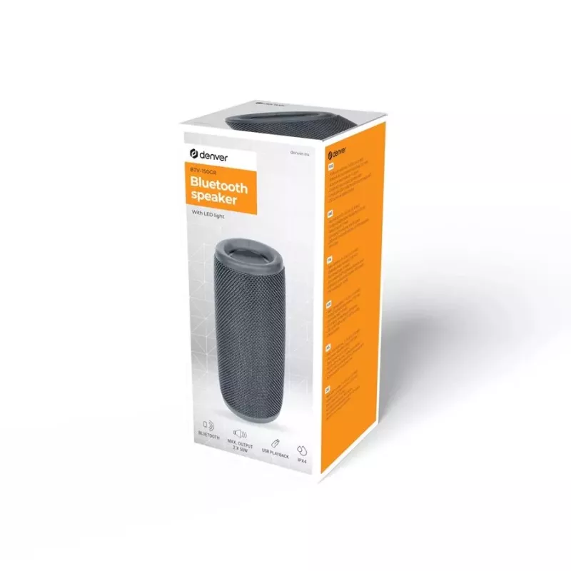 Ηχείο Bluetooth Denver BTV-150GR 1200 mAh γκρι