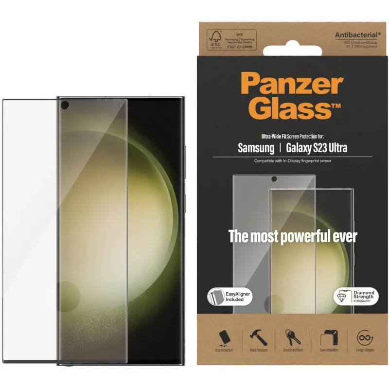 PanzerGlass Ultra-Wide Fit Sam S23 Ultra S918 προστασία οθόνης 7317 με applicator