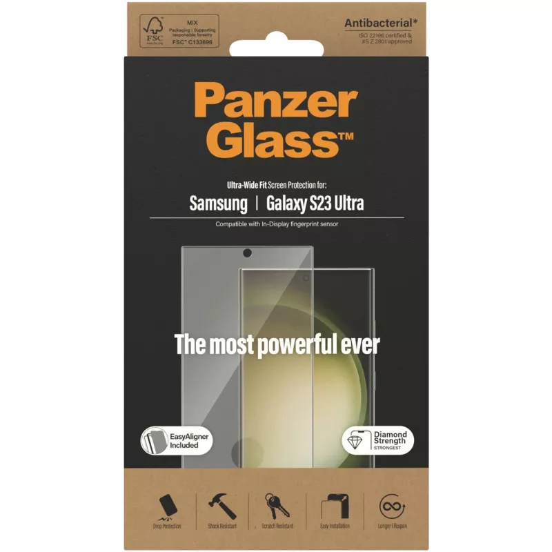 PanzerGlass Ultra-Wide Fit Sam S23 Ultra S918 προστασία οθόνης 7317 με applicator