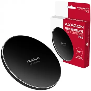 AXAGON WDC-P10T λεπτό ασύρματο pad ταχείας φόρτισης, Qi 5/7,5/10 W, Micro-USB
