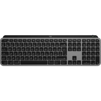 Logitech Master Series MX Keys S για Mac - πληκτρολόγιο - πλήρους μεγέθους - με οπίσθιο φωτισμό - ασύρματο - Bluetooth LE - AZERTY - γαλλικό - Space Gray (920-011625)