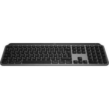 Logitech Master Series MX Keys S για Mac - πληκτρολόγιο - πλήρους μεγέθους - με οπίσθιο φωτισμό - ασύρματο - Bluetooth LE - AZERTY - γαλλικό - Space Gray (920-011625)