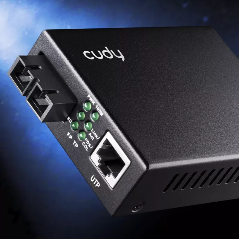Cudy MC100SA-20 Μετατροπέας δικτύου μέσων 100 Mbit/s 1310 nm Singlemode Μαύρο