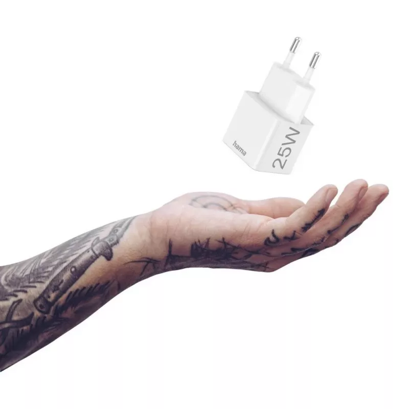 Hama 00201652 Φορτιστής 220V USB-C PD/Qualcomm 25W Λευκό