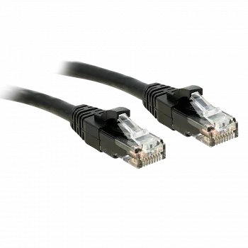 Lindy - Καλώδιο δικτύου - RJ-45 (M) σε RJ-45 (M) - 30cm - UTP - CAT 6 - χυτό, προστασία γλωττίδας, λεπτό σύρμα - Μαύρο (48075)